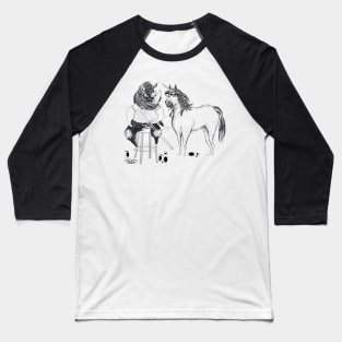 Horny Rhinoceros and Unicorn Baseball T-Shirt